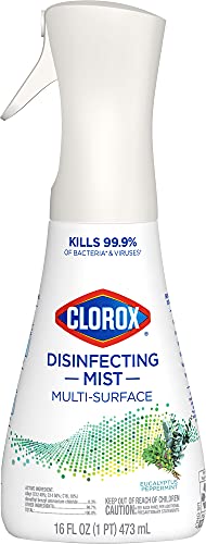 Clorox Disinfecting Mist, Multi-Surface Disinfectant, Eucalyptus Peppermint, 16 Fluid Ounces