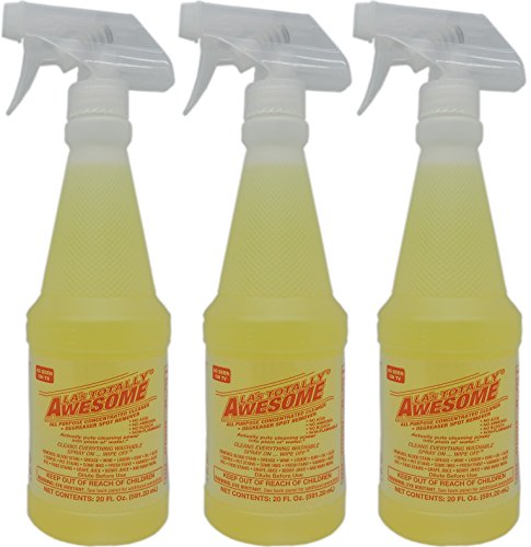 LA's Totally Awesome All Purpose Cleaner, Degreaser Spot Remover - 3 Bottles of 20 fl oz Each Yellow