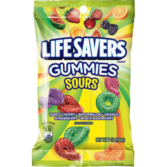 Life Savers Sours Gummies Candy Bag, 7 ounce